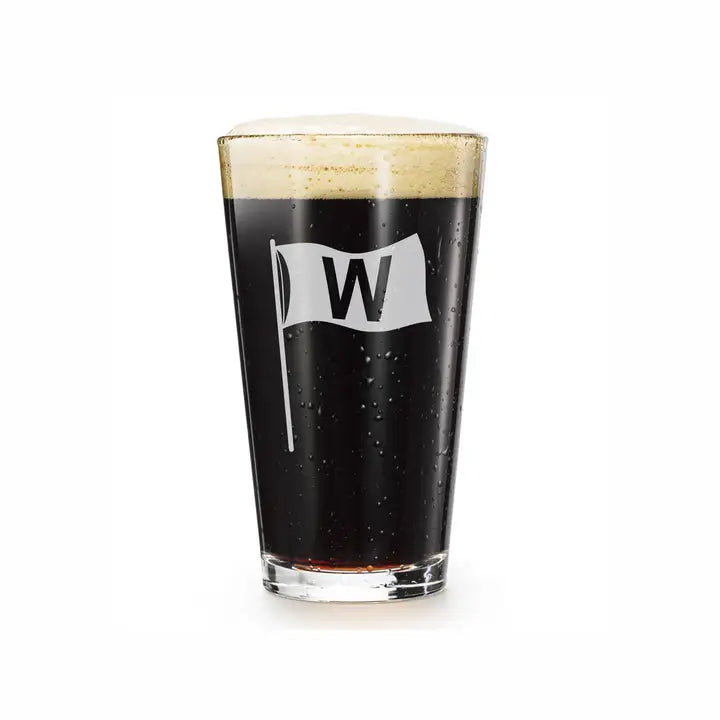 Chicago Win Flag Pint Glass