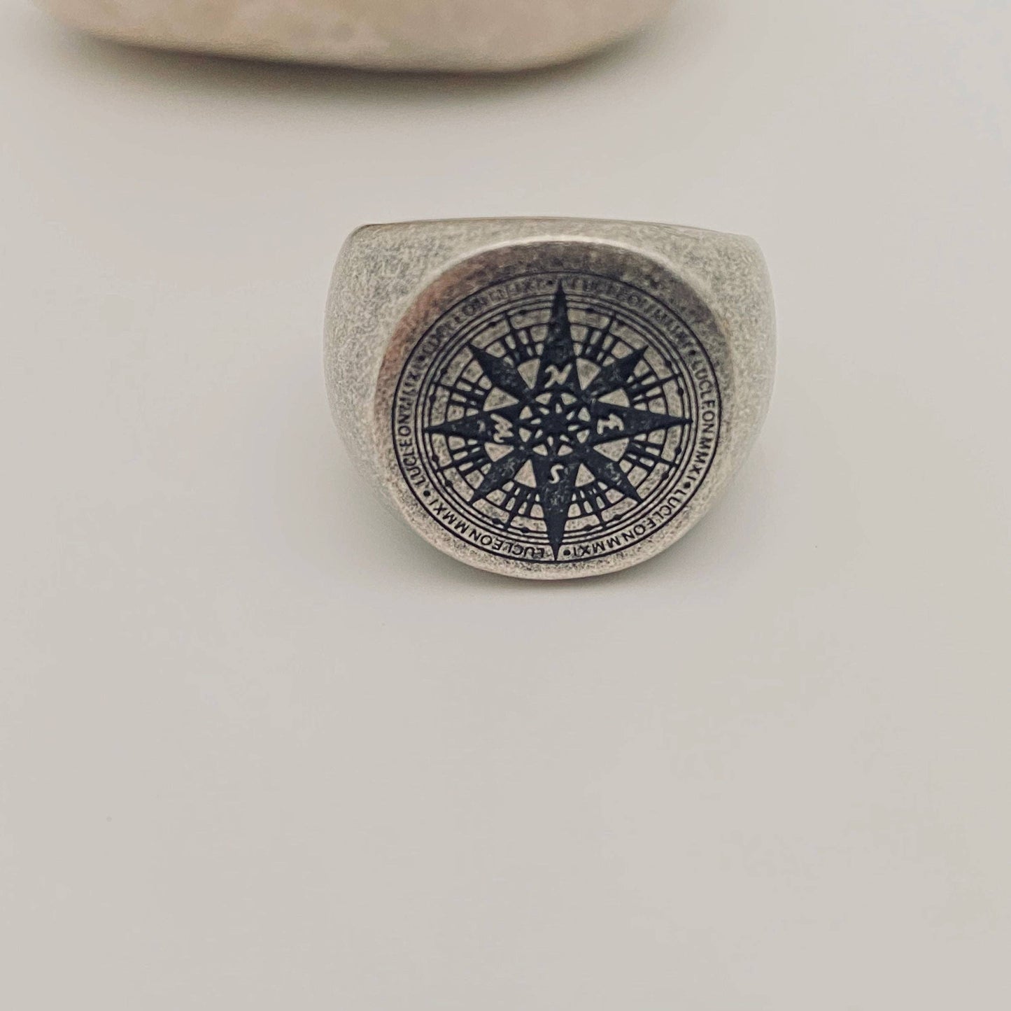 Stainless Steel Compass Ring