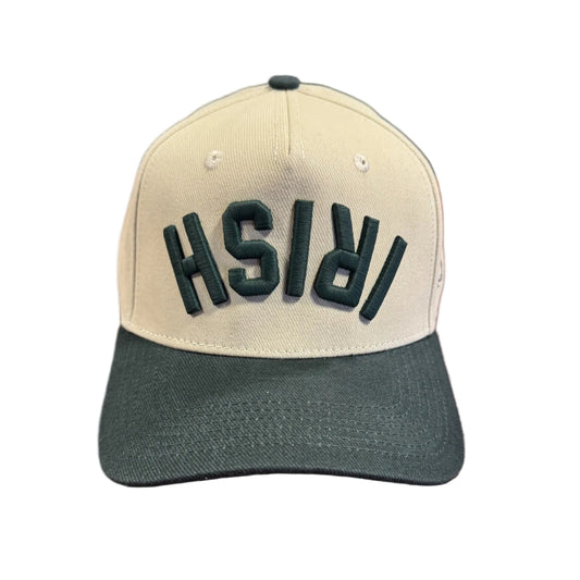 IRISH Green and Beige Snapback Hat