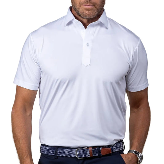 Collars & Co. White Featherweight Flex Polo