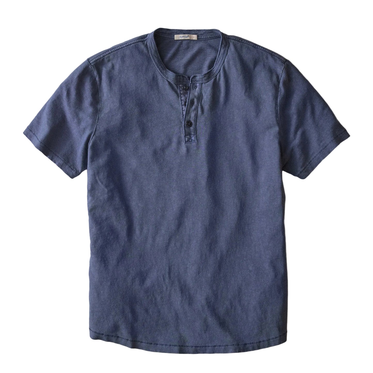 Marine Layer Vintage Indigo Hemp Cotton Henley