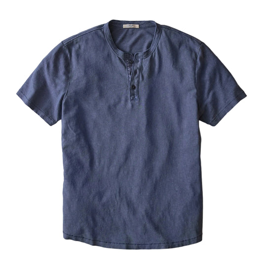 Marine Layer Vintage Indigo Hemp Cotton Henley