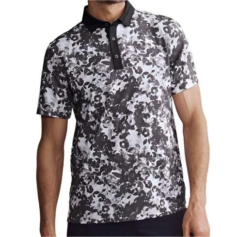 Rhone Sleet Grey Floral Golf Sport Polo