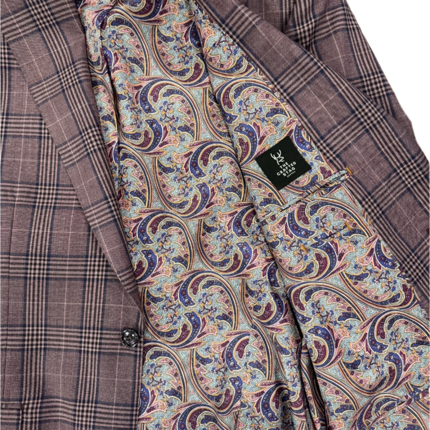 The Crafted Stag Berry Stripe Sport Coat