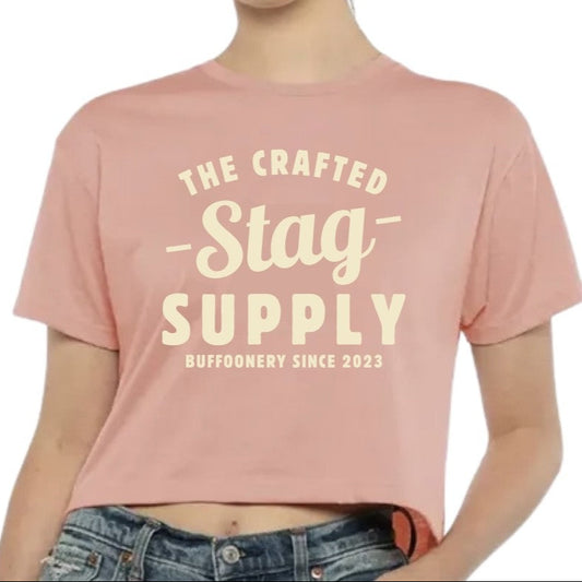 The Crafted Stag Supply Pink Ladies Crop Top Tee