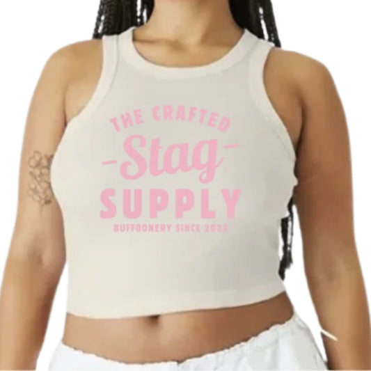 The Crafted Stag Supply Cream Ladies Tank Top