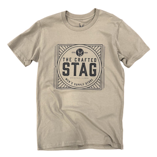 The Crafted Stag Square Logo Tee