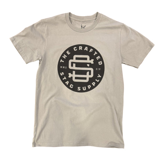 The Crafted Stag Solid Circle Badge Tee