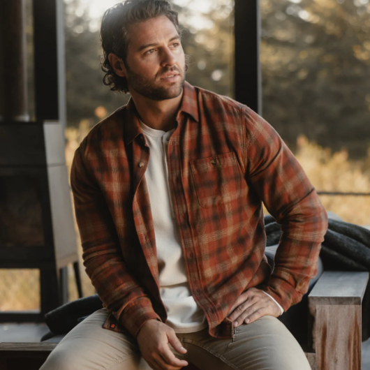 Hudson Double Brushed Flannel in Maple Glaze Plaid