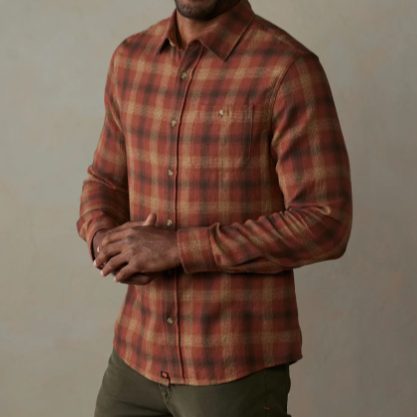 Hudson Double Brushed Flannel in Maple Glaze Plaid