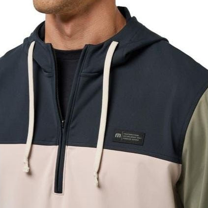 TravisMathew Brrrr Season Colorblock Half Zip Hoodie