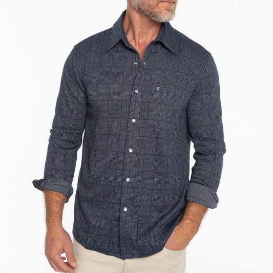 Criquet Navy Chill Knit Long Sleeve Shirt