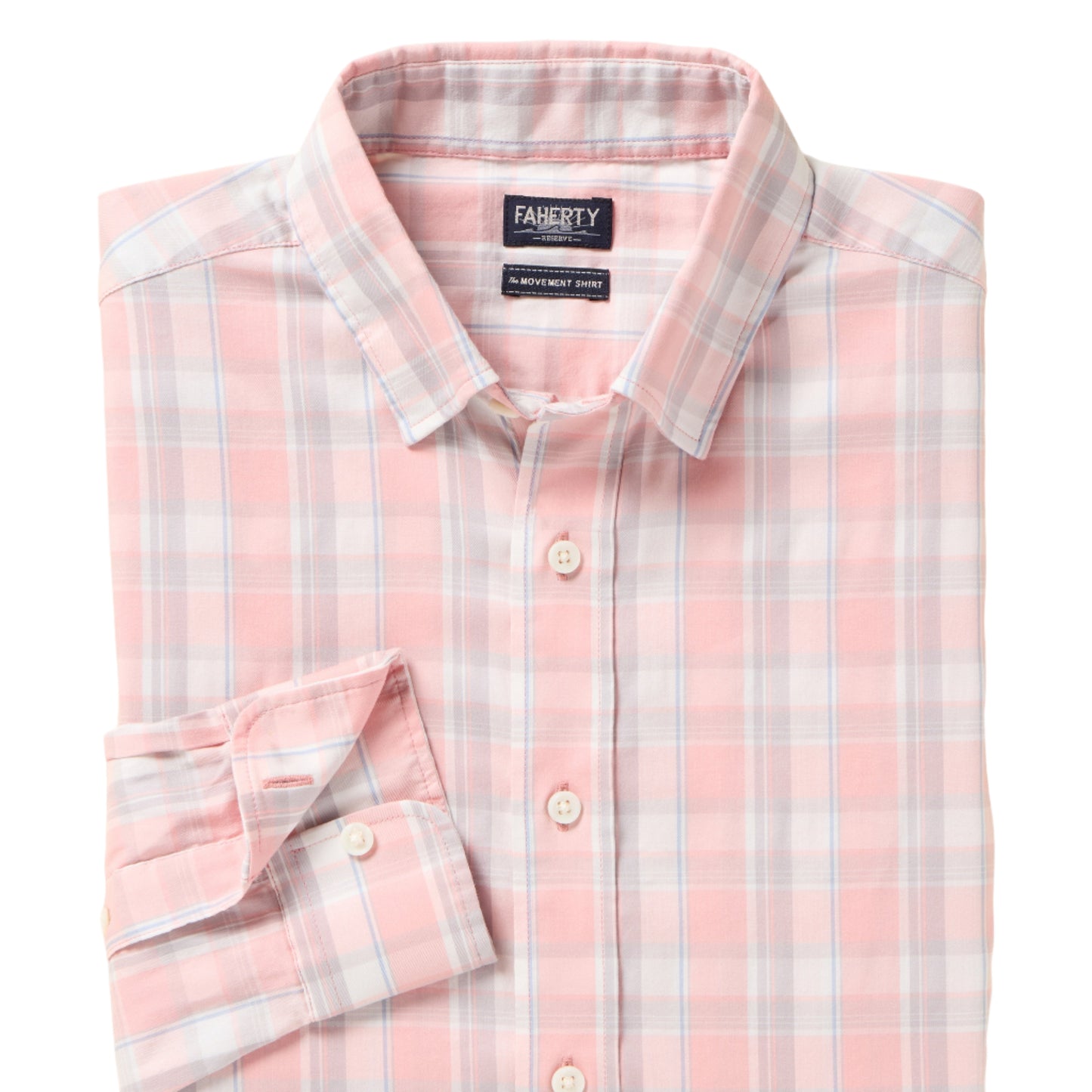 Faherty Pink Cloud Movement Shirt