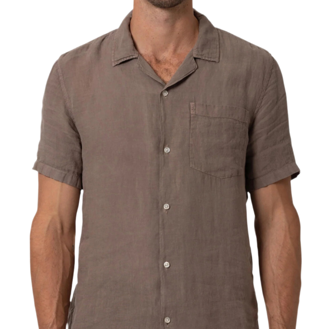 Mavi Brindle Short Sleeve Button Up
