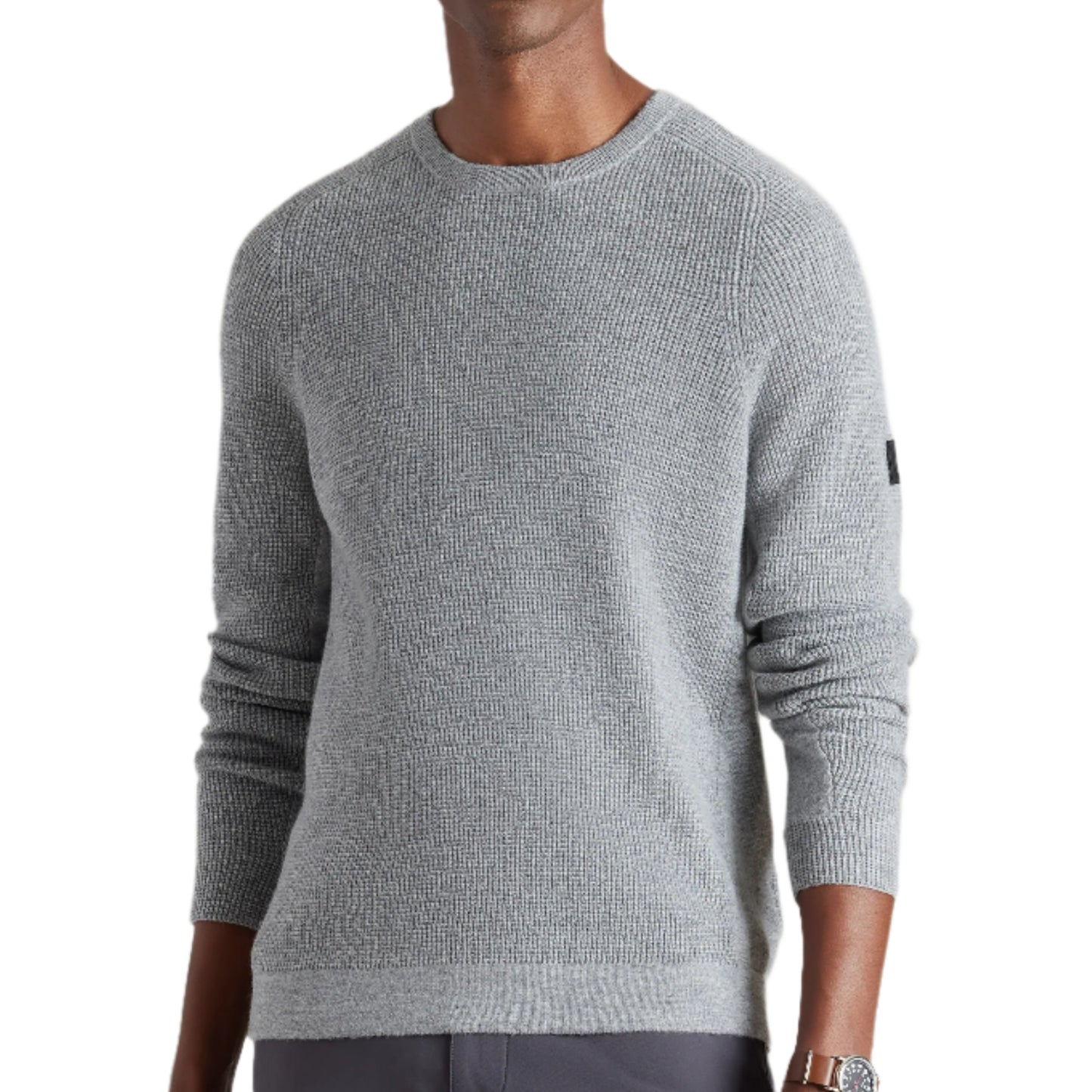 Rhone Light Grey Walden Waffle Knit Sweater