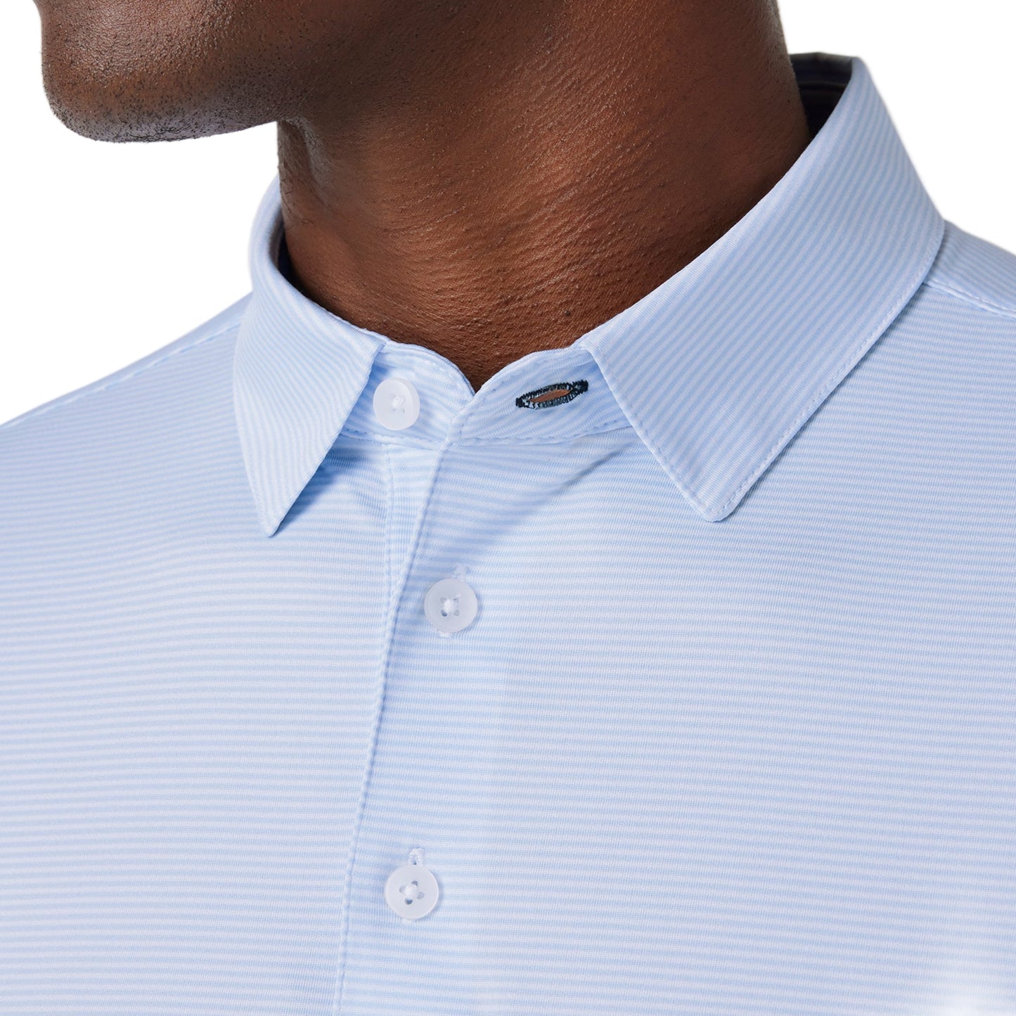 Mizzen+Main Light Blue Stripe Versa Polo