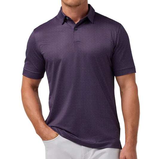 Mizzen+Main Passion Purple Dot Stripe Halyard Polo