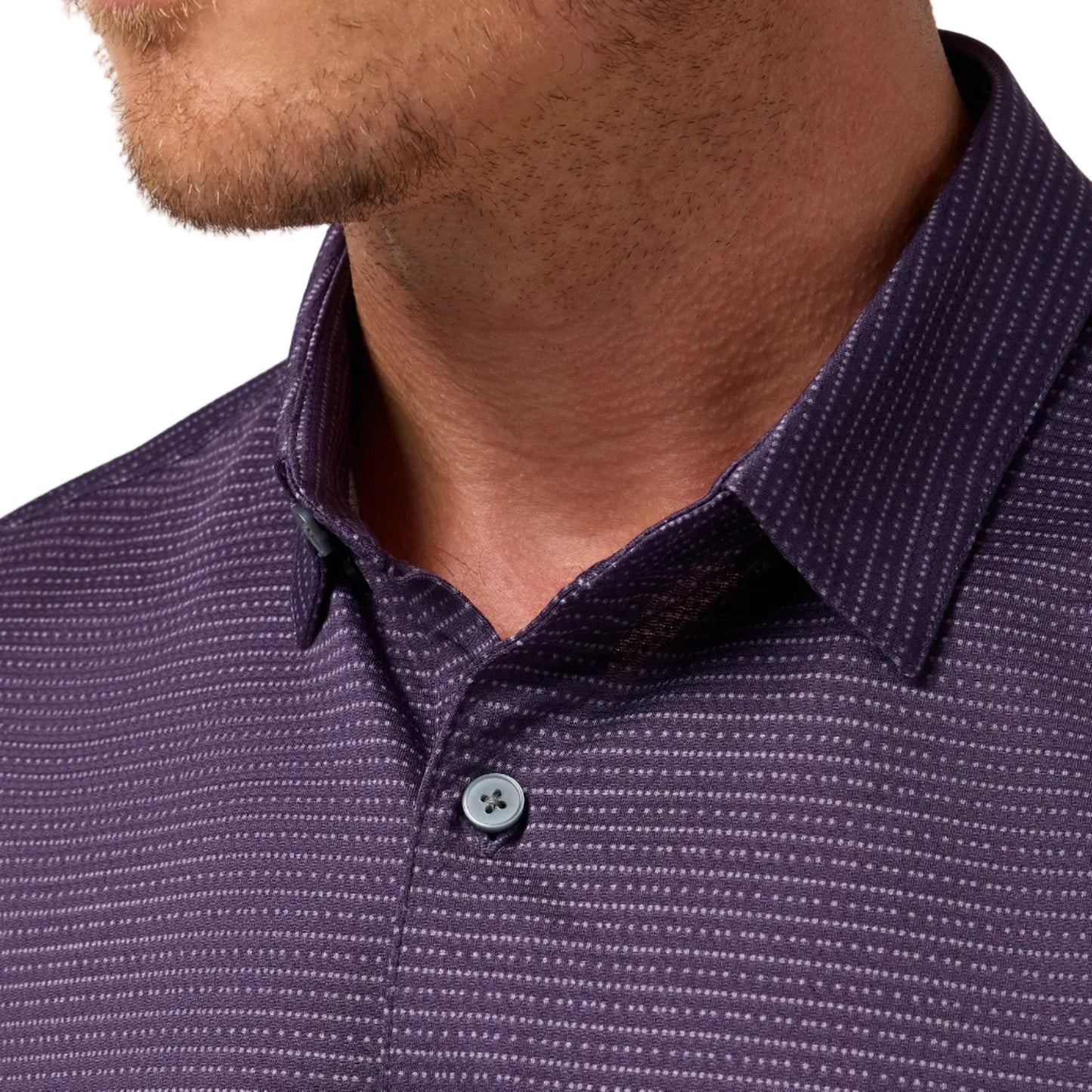 Mizzen+Main Passion Purple Dot Stripe Halyard Polo