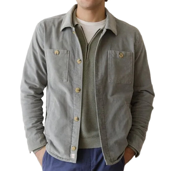 Marine Layer Slate Max Moleskin Overshirt