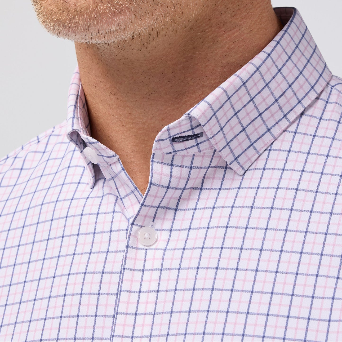 Mizzen+Main Pink Salt Wyatt Plaid Leeward Long Sleeve Shirt