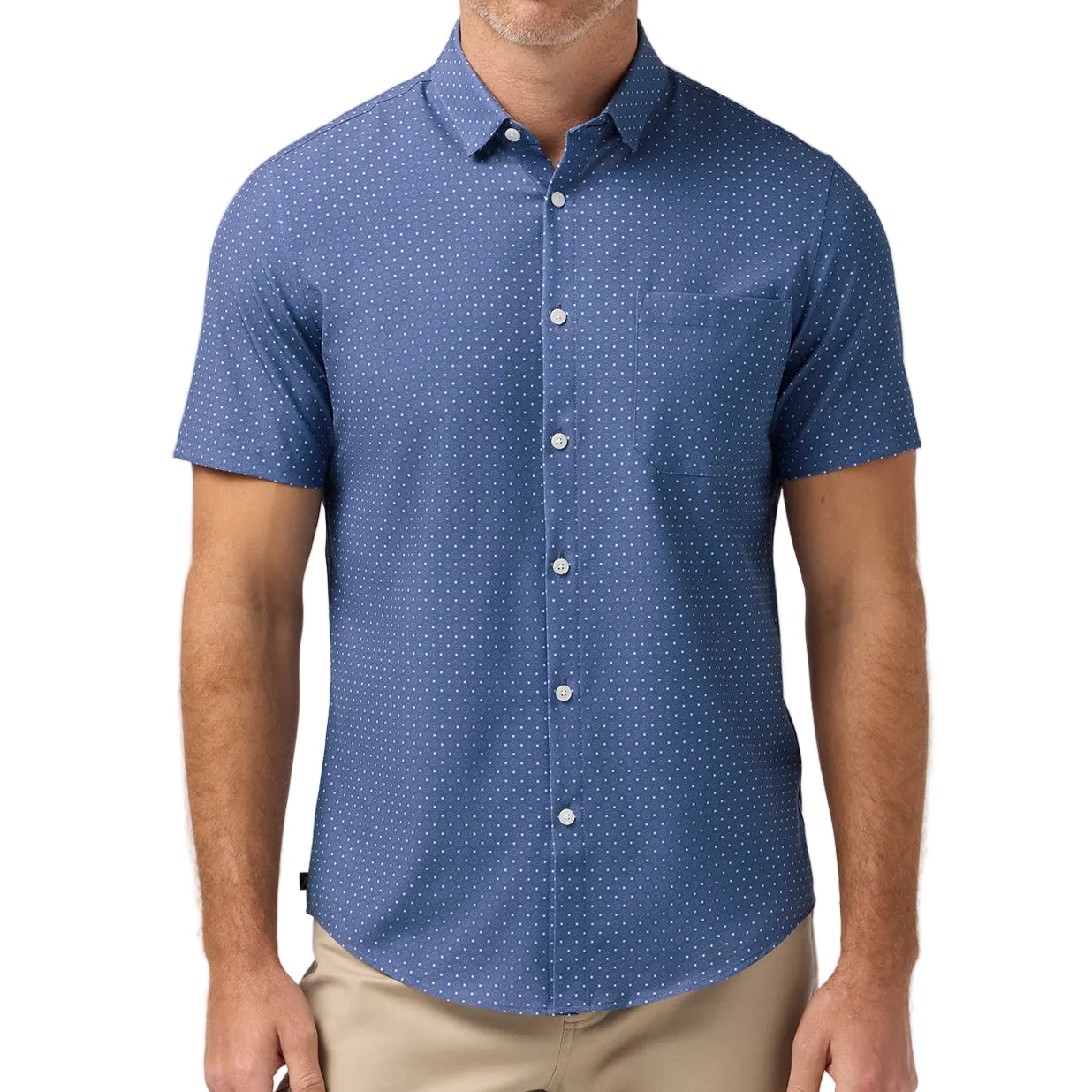 Mizzen+Main Coastal Fjord Medallion Print Leeward Short Sleeve Shirt
