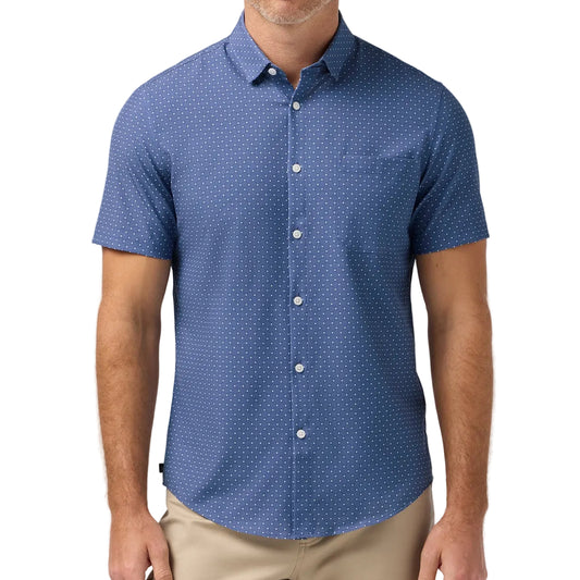 Mizzen+Main Coastal Fjord Medallion Print Leeward Short Sleeve Shirt
