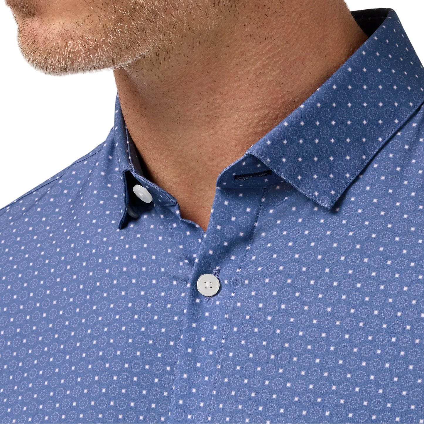 Mizzen+Main Coastal Fjord Medallion Print Leeward Short Sleeve Shirt