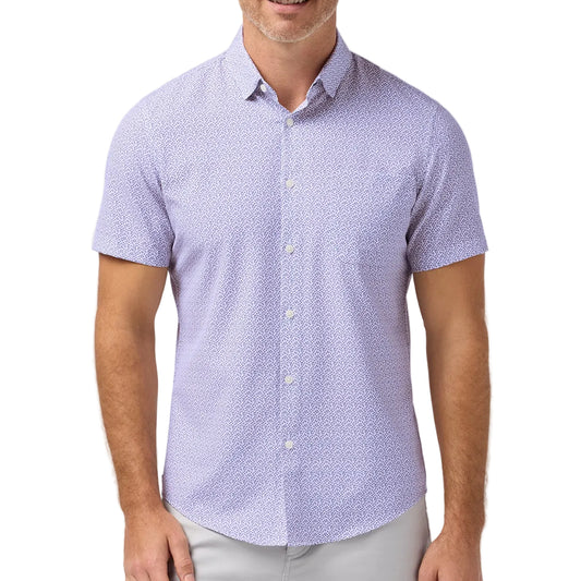 Mizzen+Main Pink Salt Retro Boomerang Leeward Short Sleeve Shirt