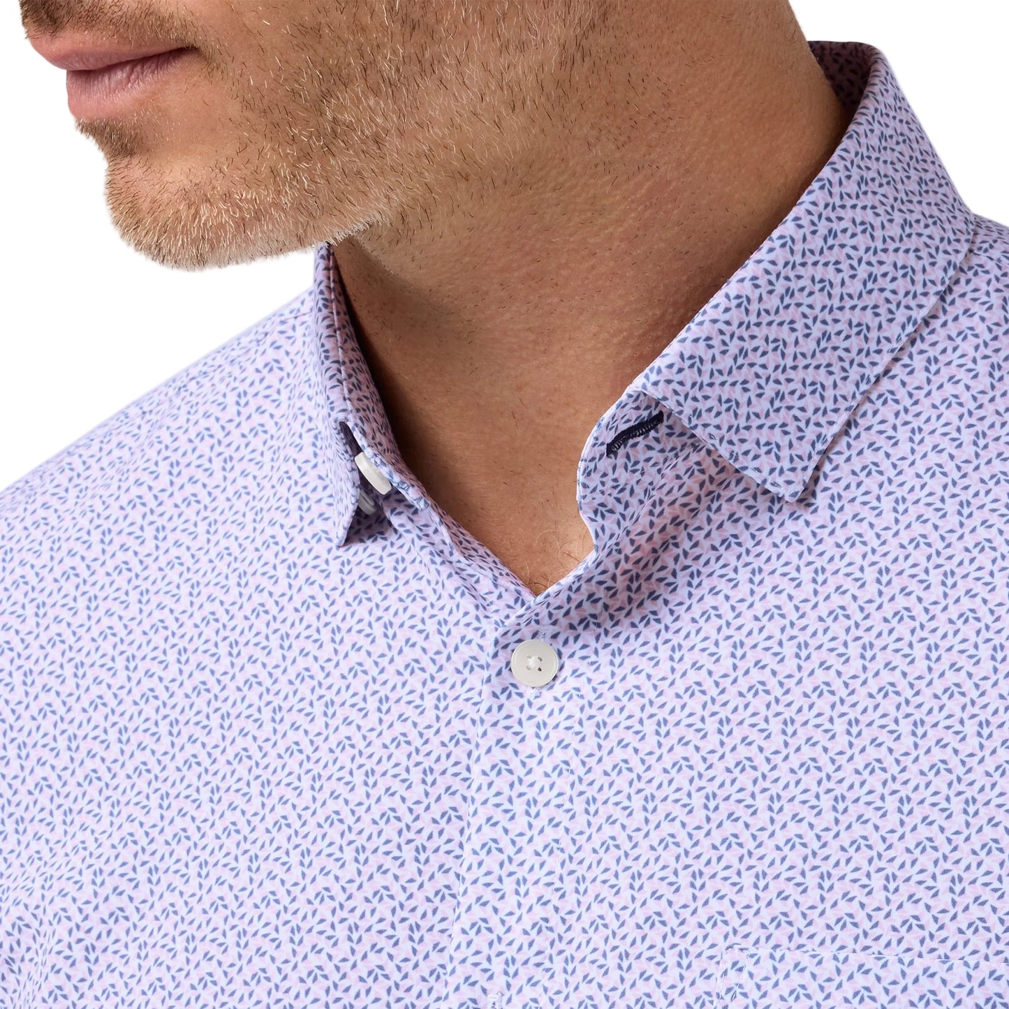 Mizzen+Main Pink Salt Retro Boomerang Leeward Short Sleeve Shirt