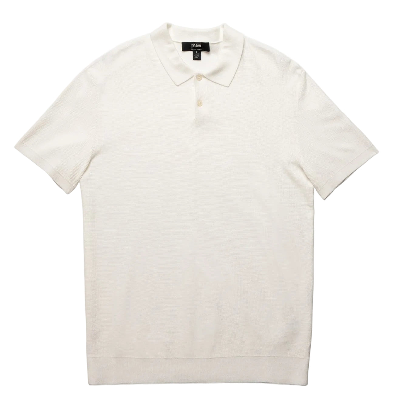 Mavi Antique White Knit Polo