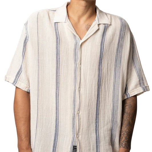 Mavi Ecru Stripe Short Sleeve Shirt