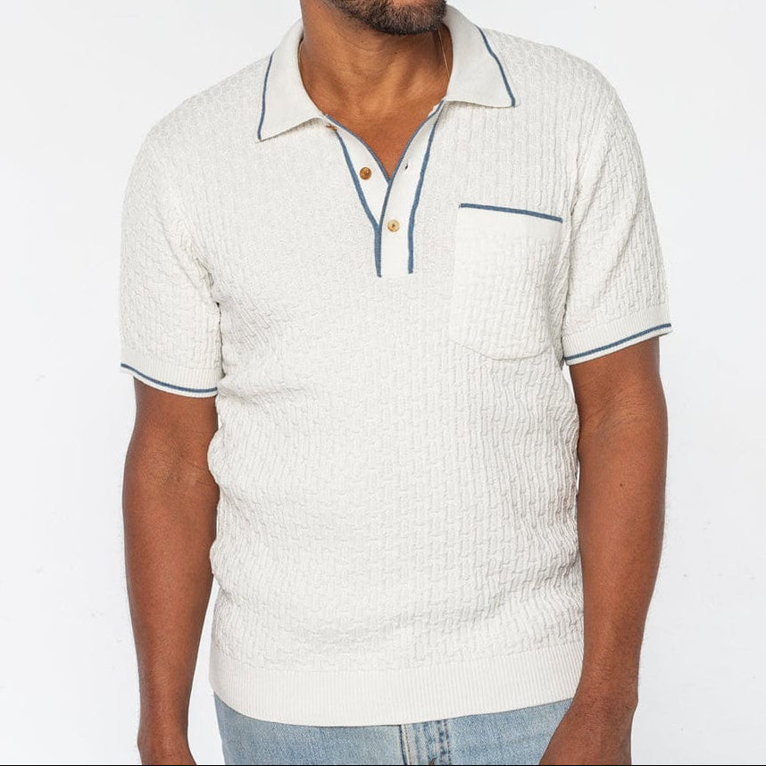 Criquet White Bungalow Sweater Polo
