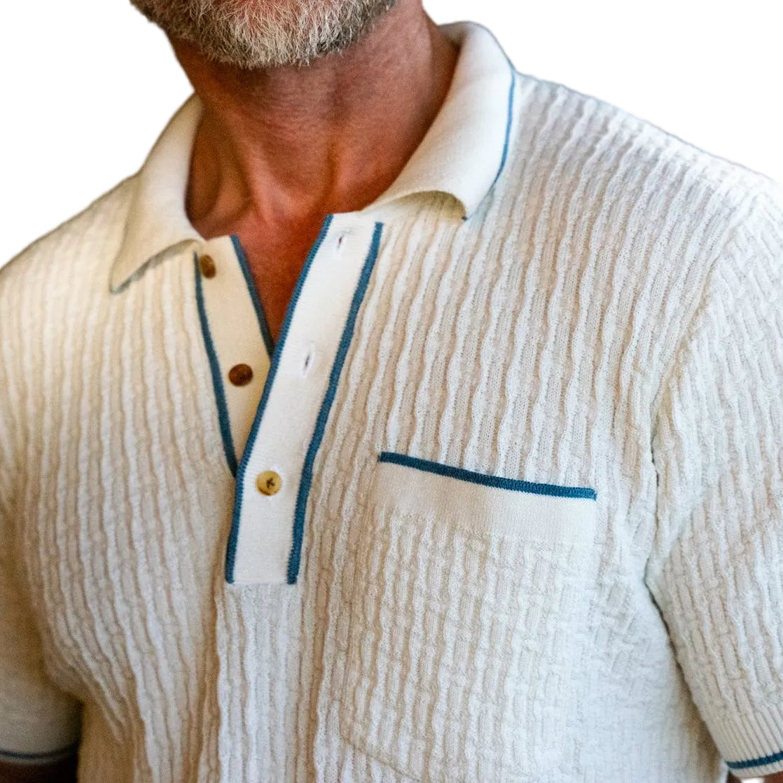 Criquet White Bungalow Sweater Polo