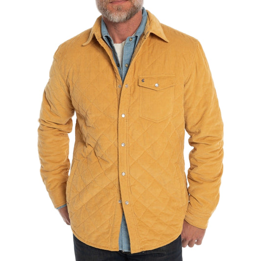 Criquet Camel Corduroy Quilted Shacket
