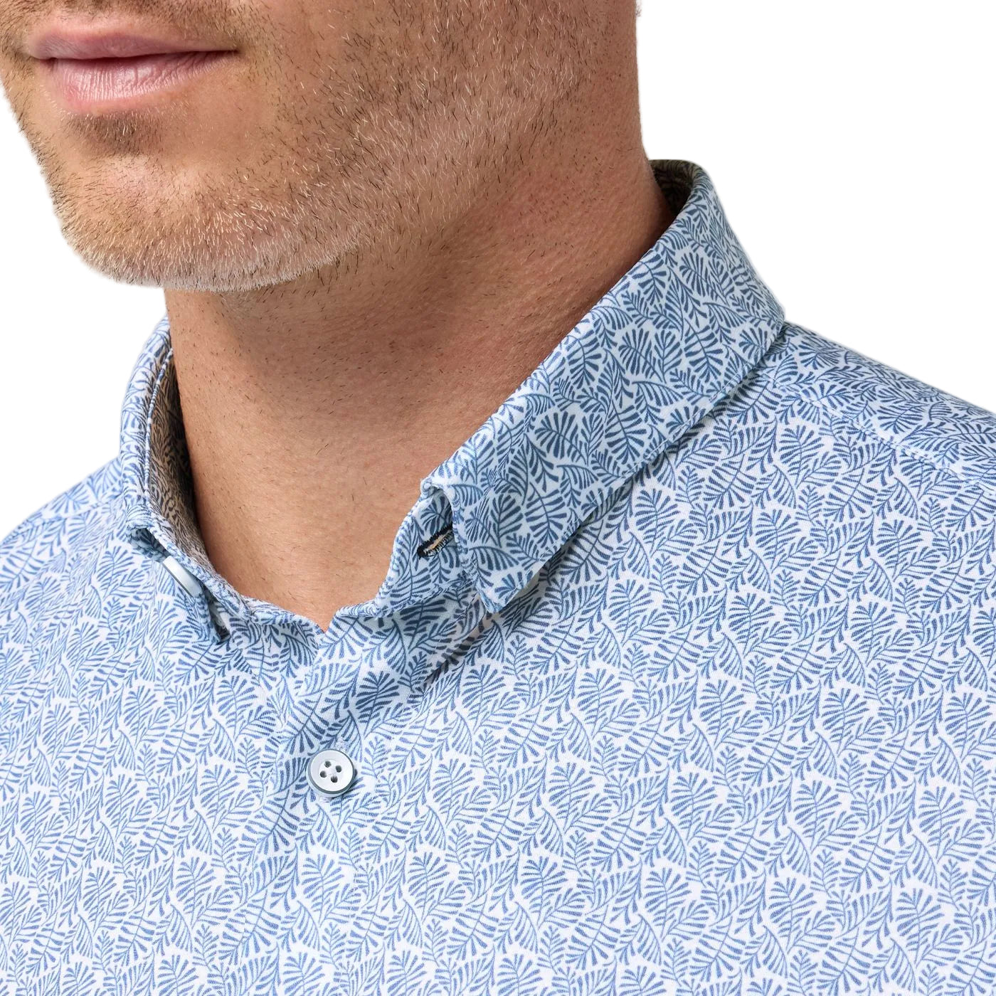 Mizzen+Main Coastal Fjord Palm Print Halyard Shirt