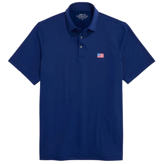 Vineyard Vines Blue Depth Flag Sankaty Polo