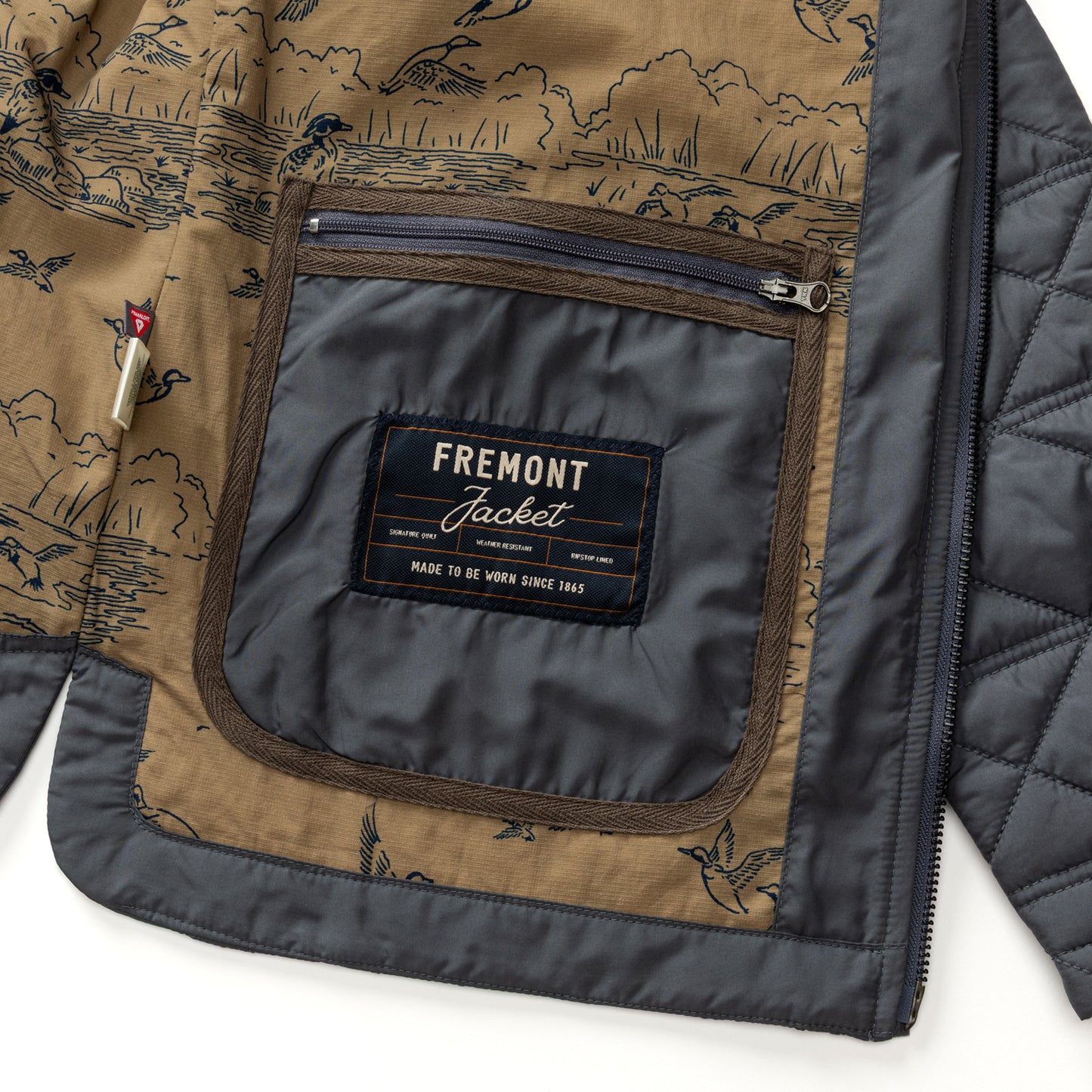Duck Head Ocean Grey Fremont Quilted Jacket