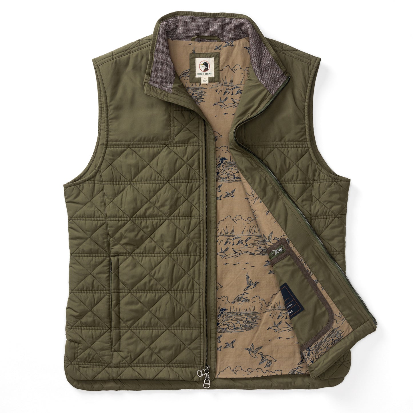 Duck Head Olive Fremont Quilted Vest
