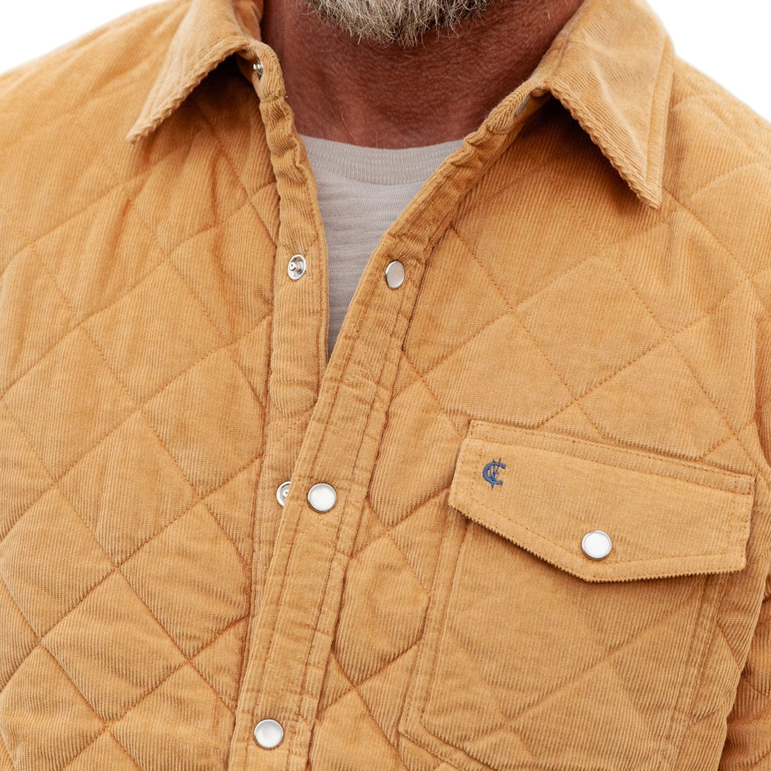 Criquet Camel Corduroy Quilted Shacket
