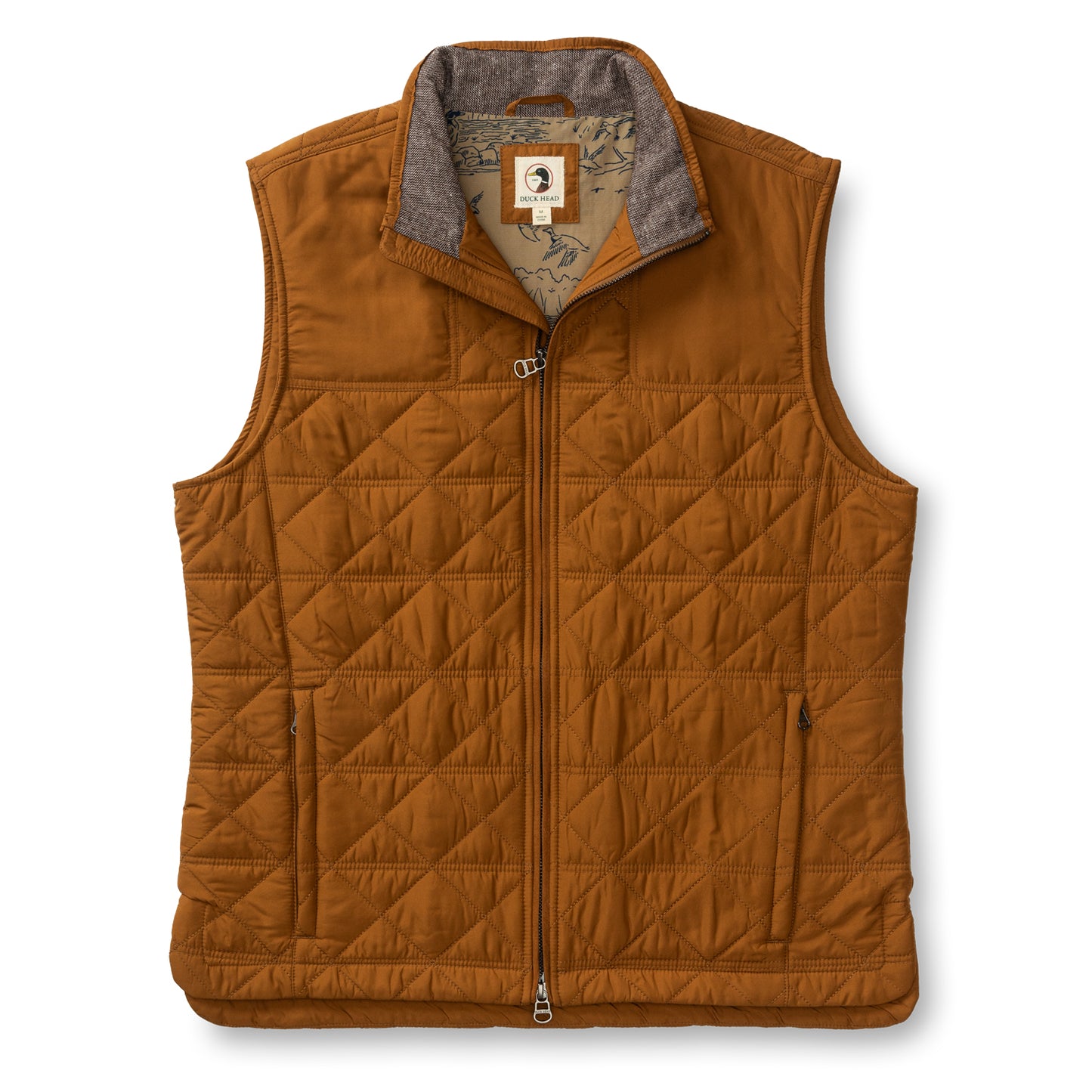 Duck Head Dark Amber Fremont Quilted Vest