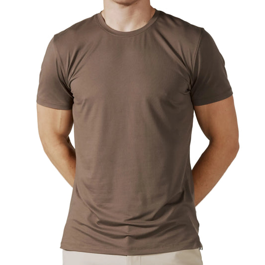 7 Diamonds Dark Taupe Core Crew Neck Tee