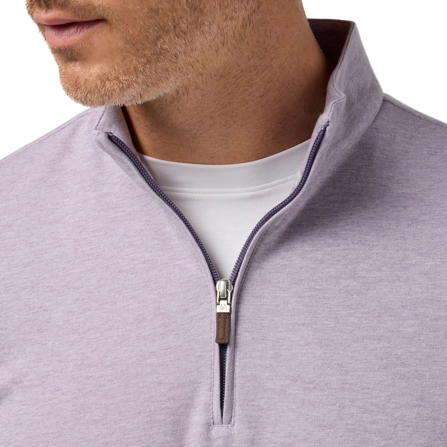 Mizzen+Main Purple Dusk Heather KPI Quarter Zip