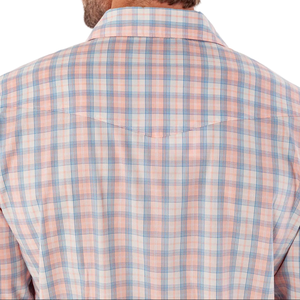 Criquet Peachy Plaid Performance Pearl Snap Shirt