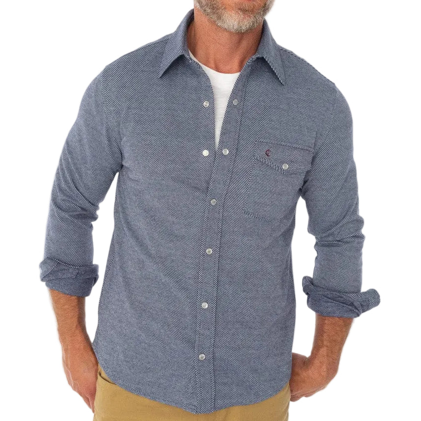 Criquet Navy Chill Knit Long Sleeve Shirt