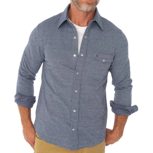 Criquet Navy Chill Knit Long Sleeve Shirt