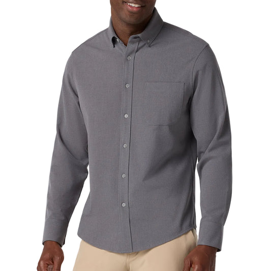 Mizzen+Main Pewter Heather City Flannel