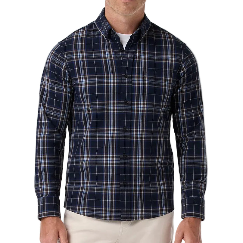 Mizzen+Main Navy Thomas Plaid City Flannel
