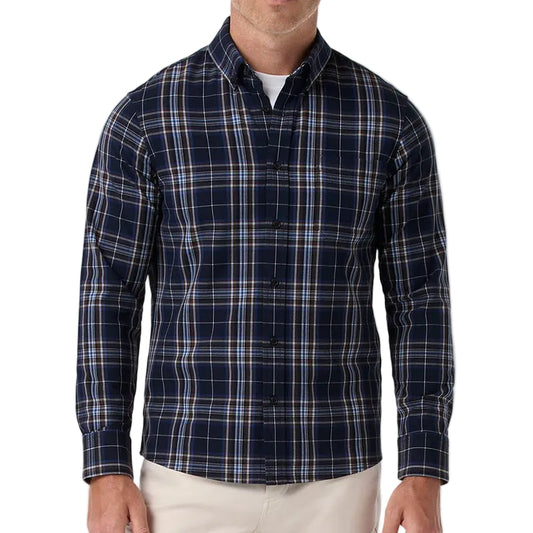 Mizzen+Main Navy Thomas Plaid City Flannel