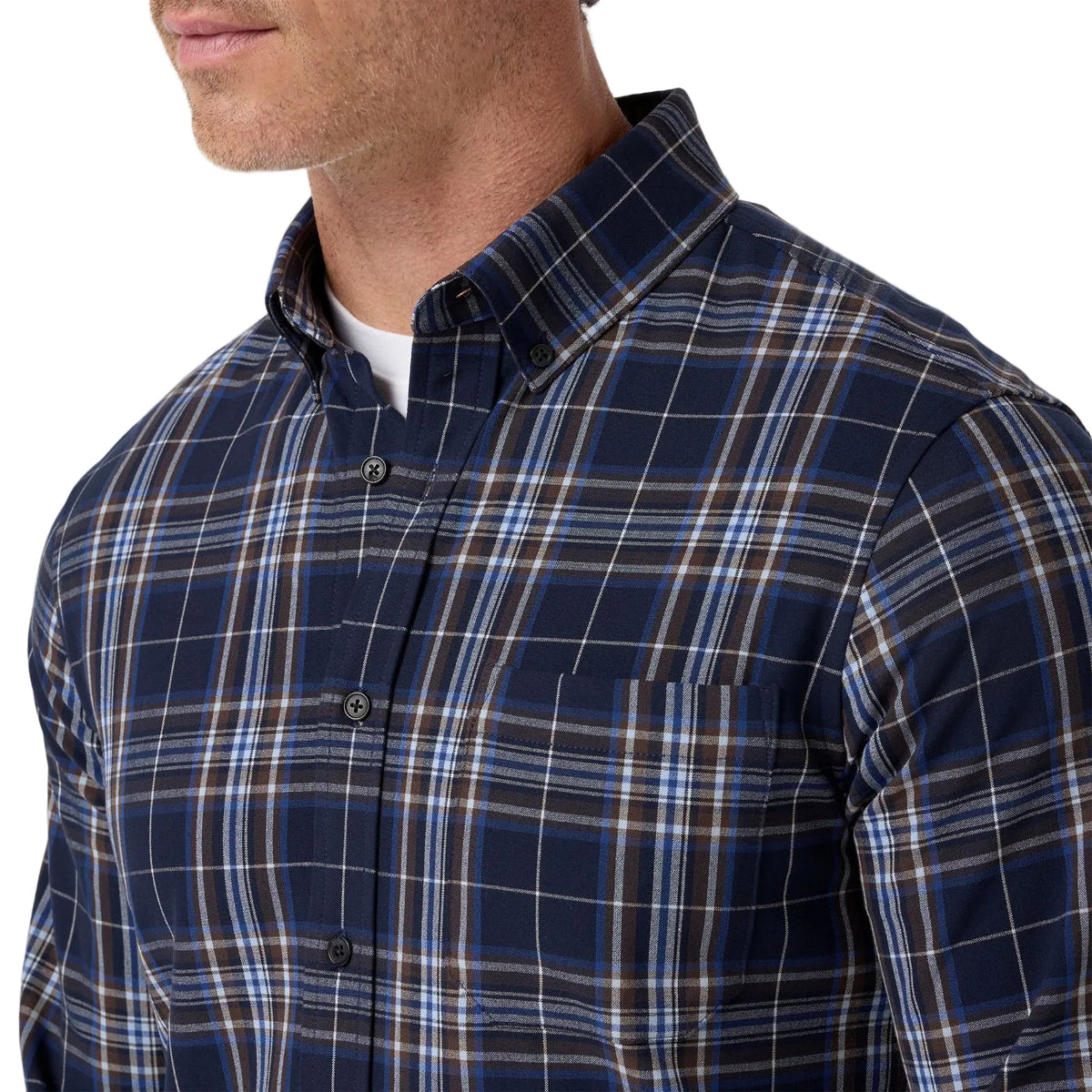 Mizzen+Main Navy Thomas Plaid City Flannel