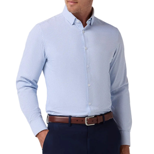 Mizzen+Main Midnight Navy Filbert Plaid Leeward Shirt